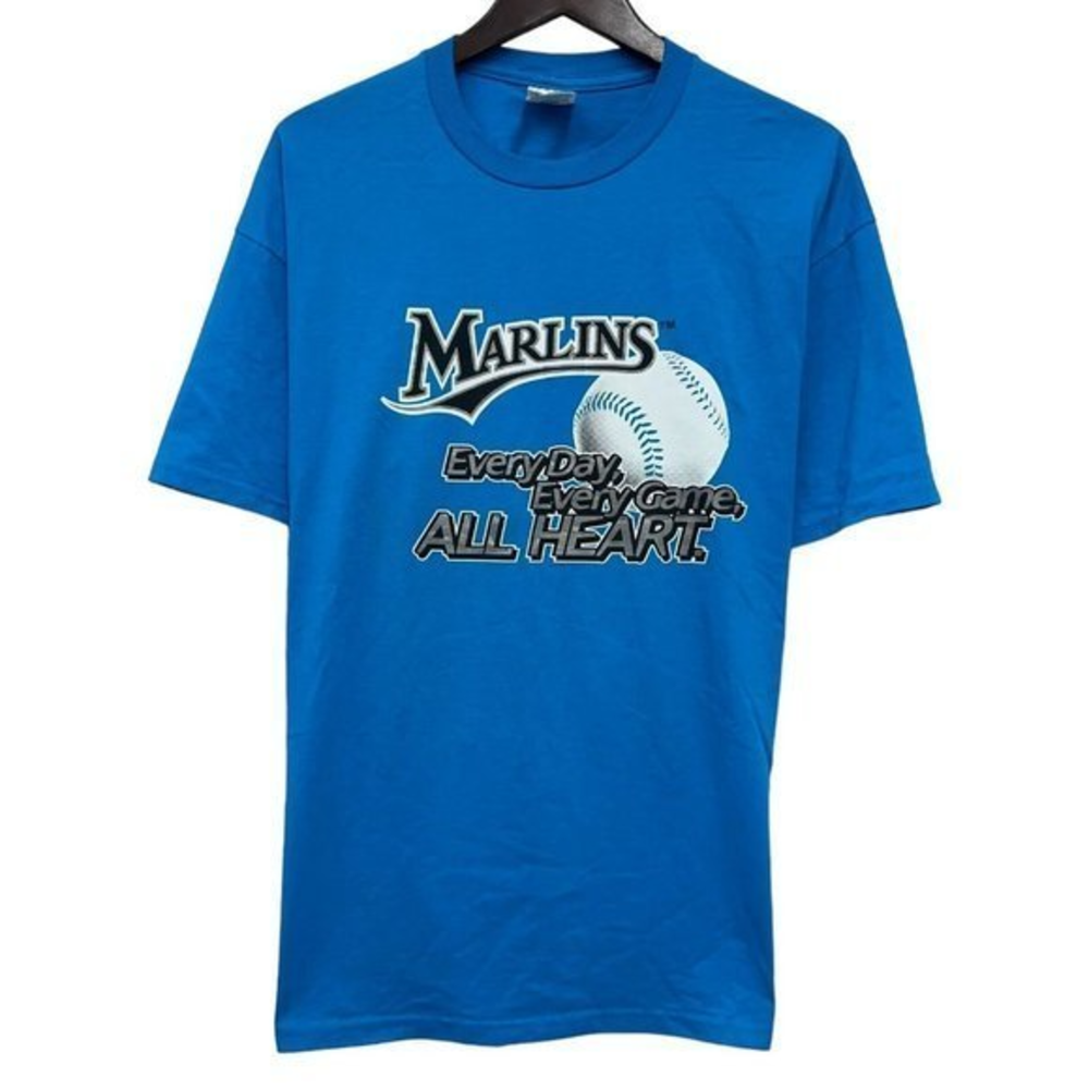 Vtg Florida Marlins MLB Men's T-Shirt Every Day Every Game‎ All Heart Jerzees XL